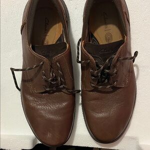 Clarks Men's Rich Brown Leather Oxfords
